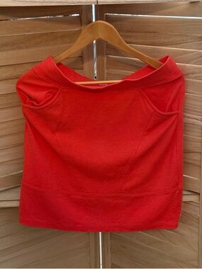 Toad&Co Flexcel Structured Skirt Coral Orange Size M Tencel Lyocell Stretch